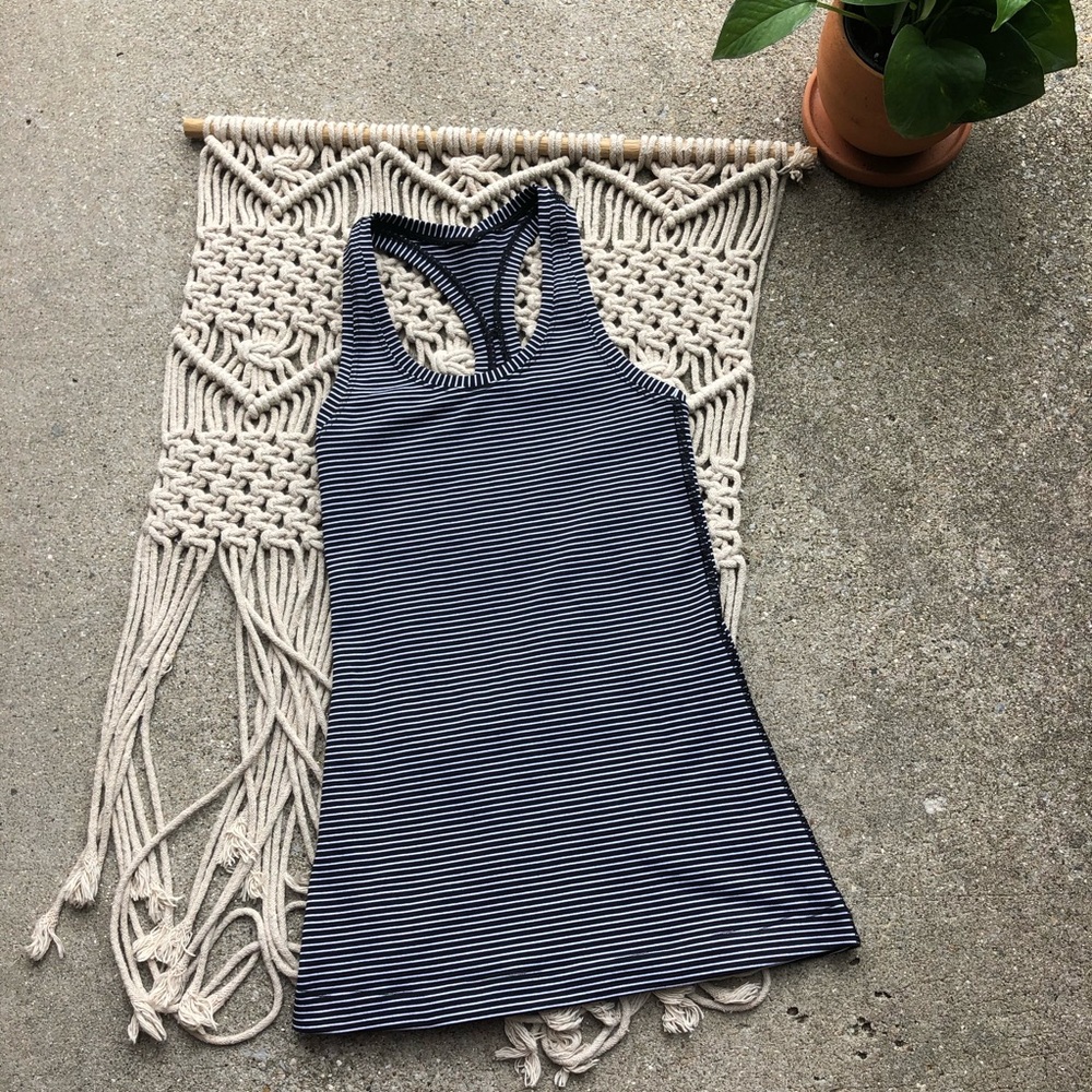 Lululemon Cool Racerback Parallel Stripe Tank Top